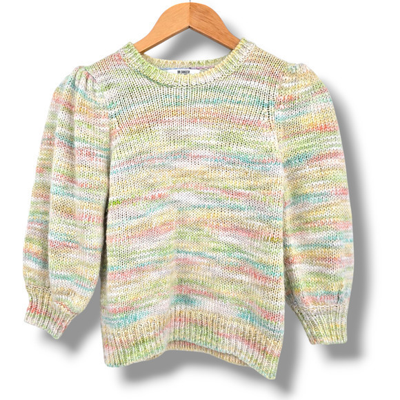 BB Dakota Steve Madden Women's Sweet Tooth‎ Puff Sleeve Cropped Sweater Size XS - Picture 1 of 9